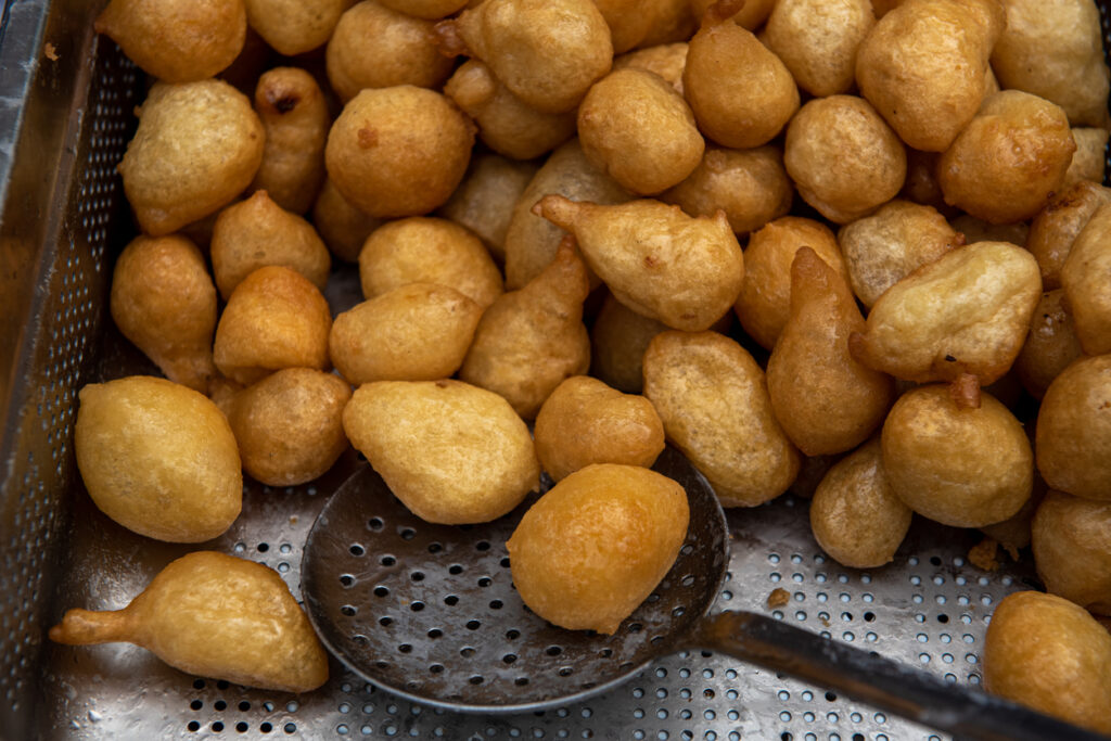 Zeppoline fritte su teglia