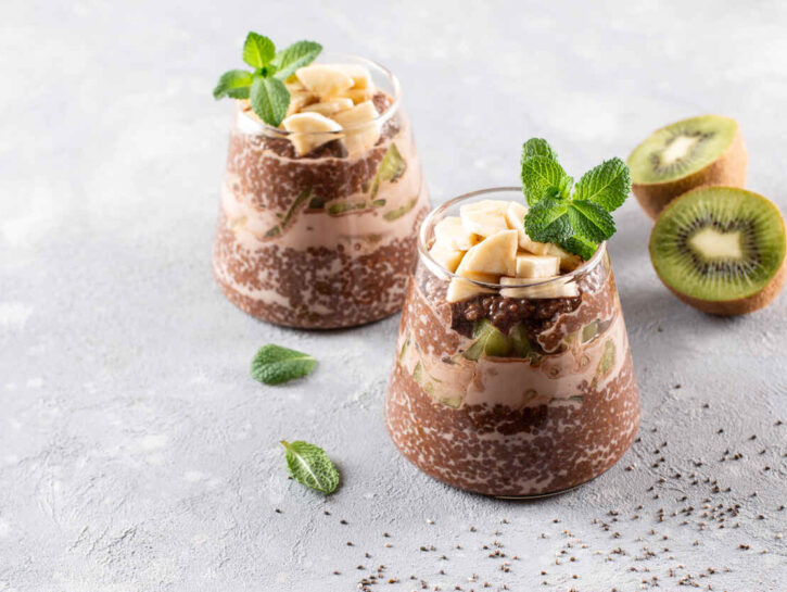 Coppette kiwi e gianduia: dolce al cucchiaio senza forno