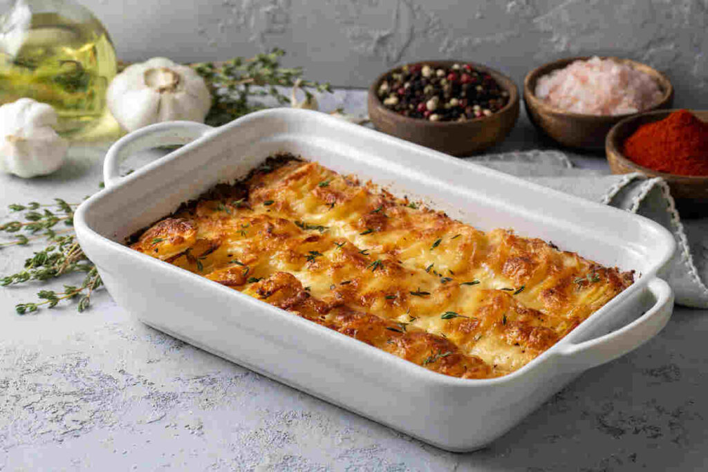 pirofila con gratin di patate