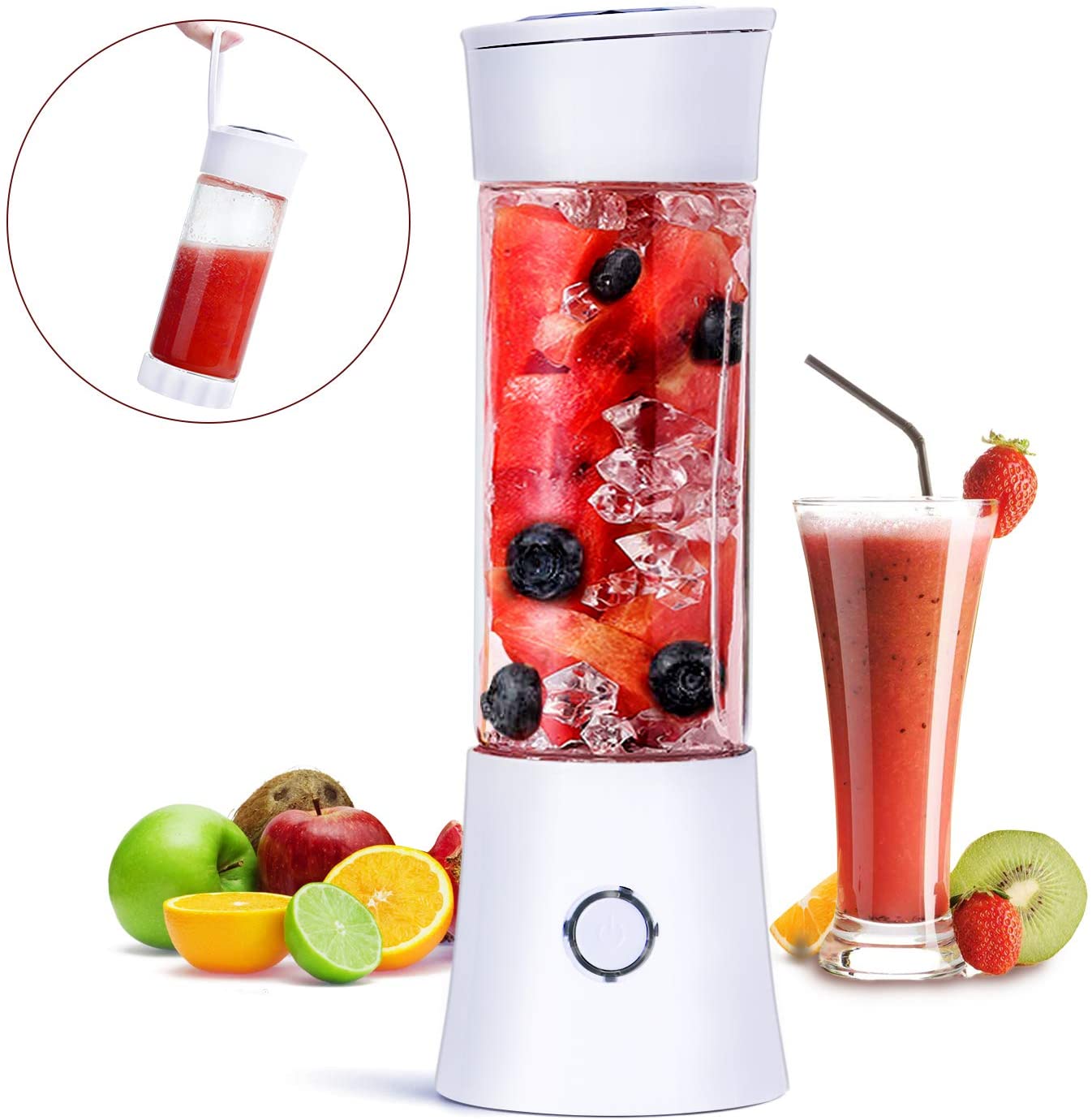 tazza di succo Pink per alimenti per bambini per il ghiaccio 350 ml Mini frullato e frullati Juice Maker 