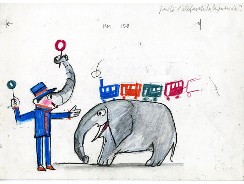 Un’illustrazione di Emanuele Luzzati per Il libro dei perché: fa parte della mostra online Figure