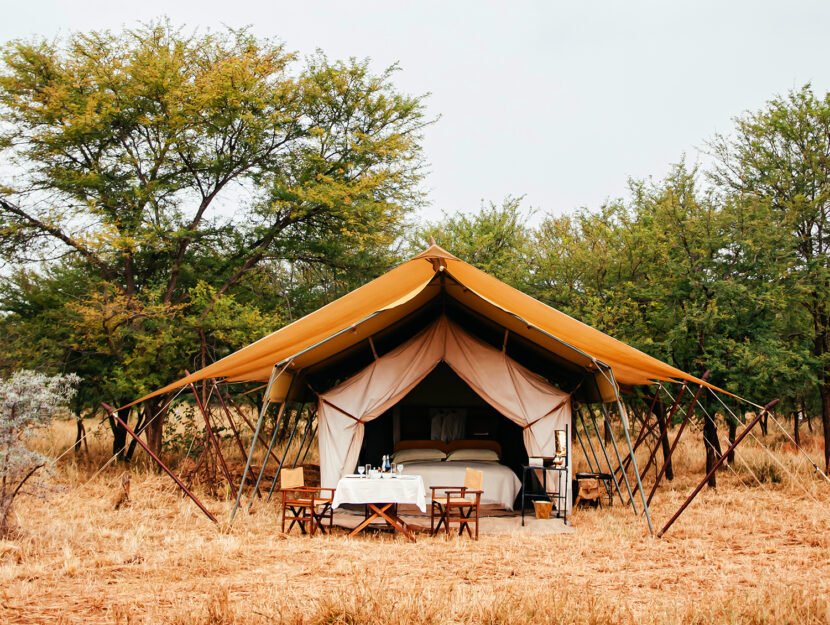 Glamping luxury camping