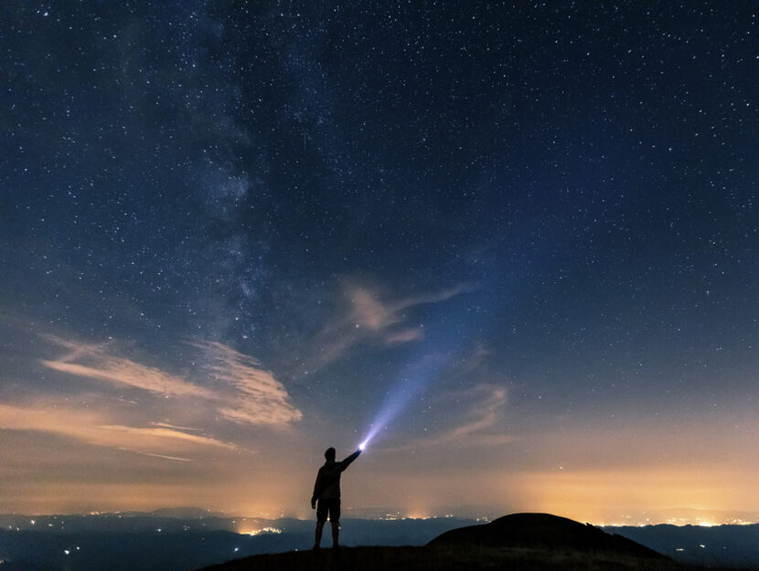 Cielo stellato uomo