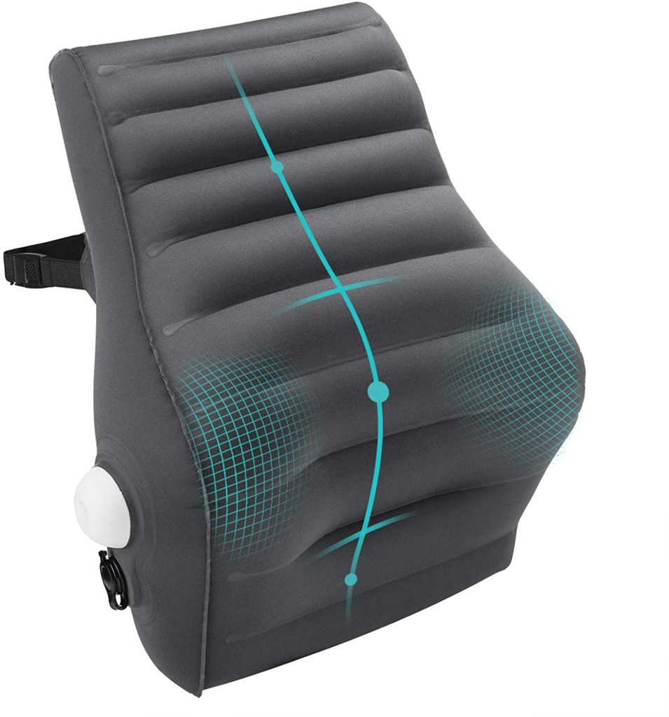 Cuscino Lombare SPA - Supporto Schiena E Zone Lombari, Nero 41x45