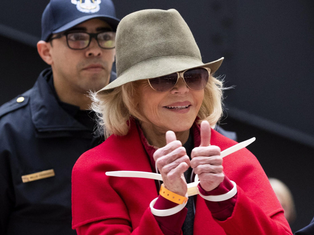 Jane Fonda arresto Washington 1 novembre 2019