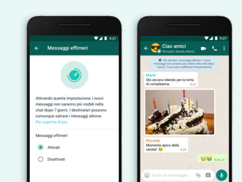 Cosa sono i messaggi effimeri di WhatsApp