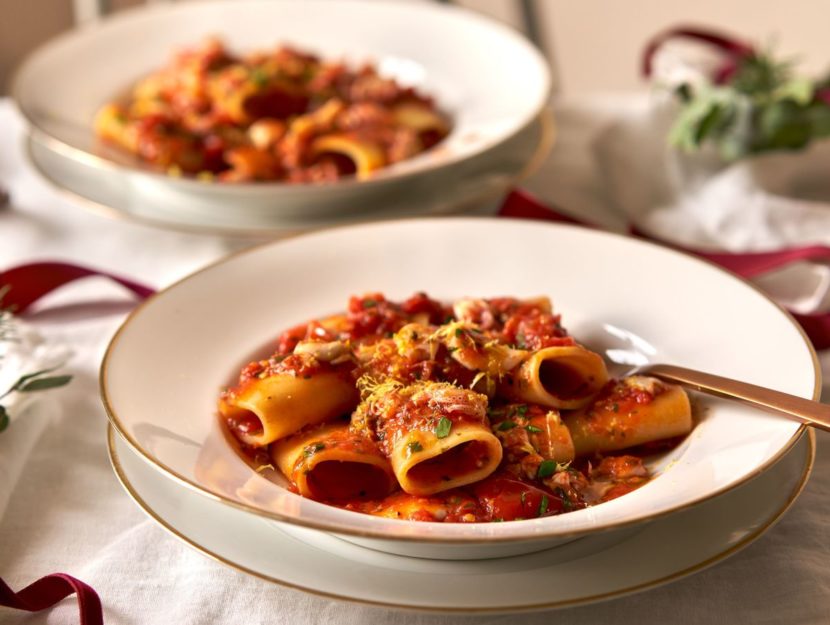 Paccheri con calamaretti