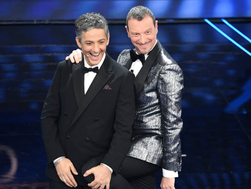 Amadeus e Fiorello al festival di Sanremo