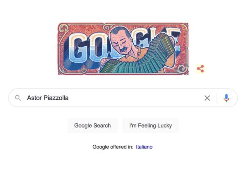 Google, il doodle dedicato al musicista argentino Astor Piazzolla e al suo tango