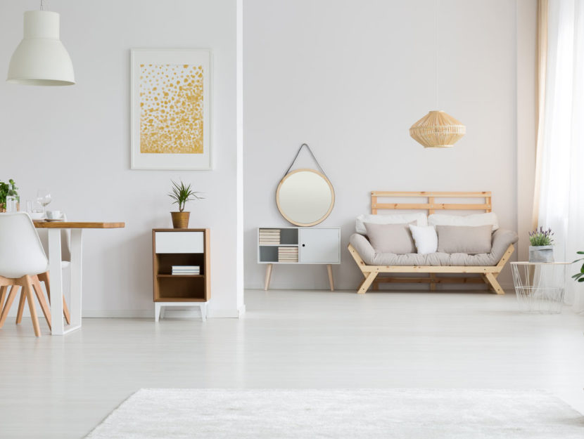 Zona living open space stile nordico