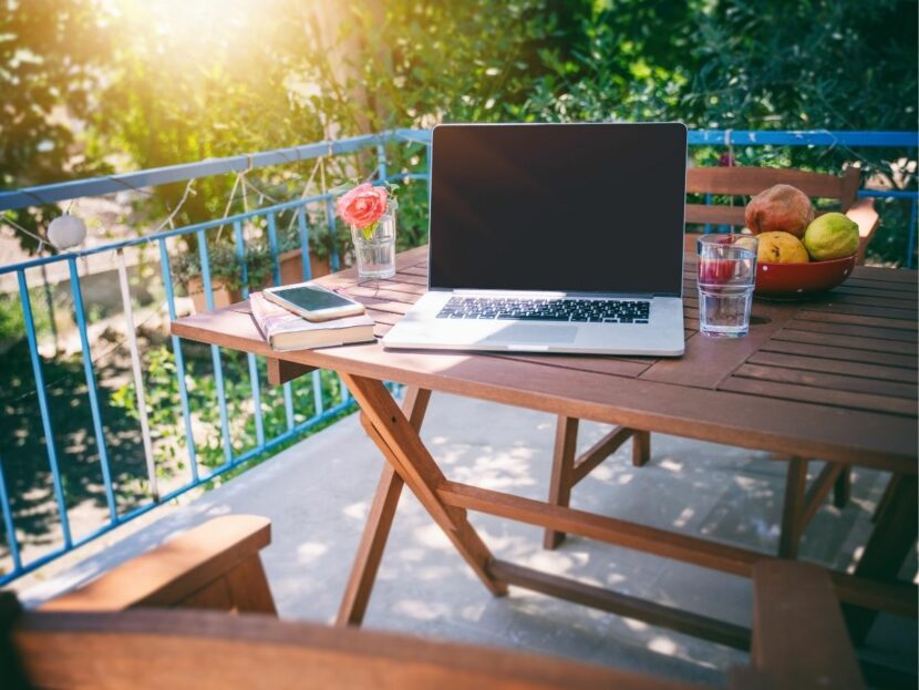 home office all'aperto