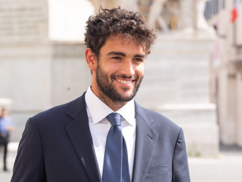 Matteo Berrettini al Quirinale durante le celebrazioni per la vittoria della Nazionale di calcio, Ro