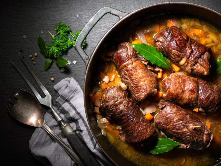 Involtini di carne ripieni