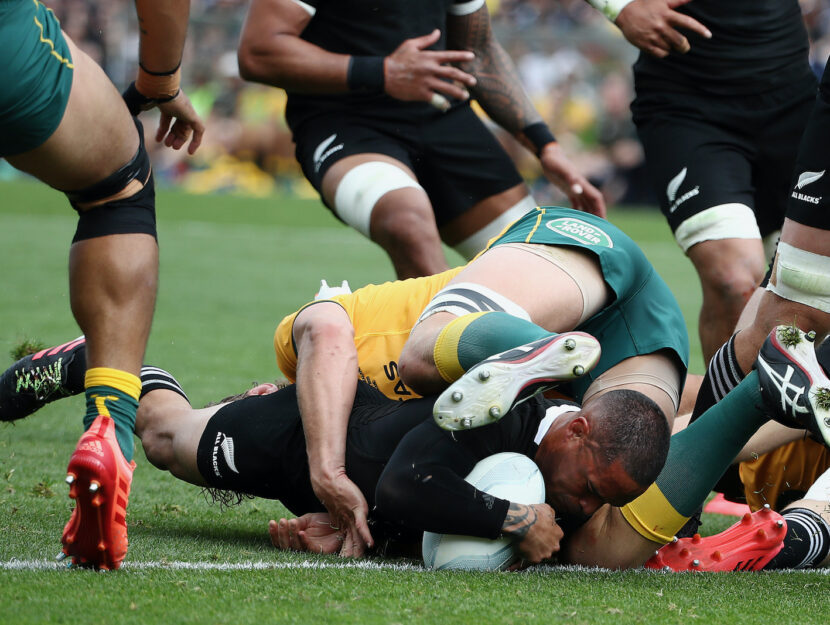 Una partita tra gli All Blacks neozelandesi e gli Australian Wallabies, 18 ottobre 2020, Auckland