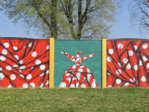 Il murale di Donna Moderna alla Cittadella degli Archivi