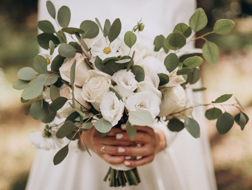 Sposa bouquet fiori green