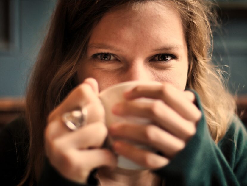 Benessere donna caffè