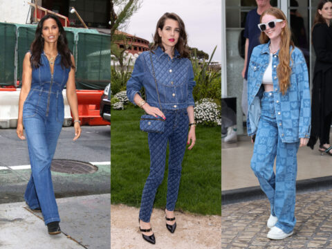 Le celebrity amano il denim, dalla testa ai piedi