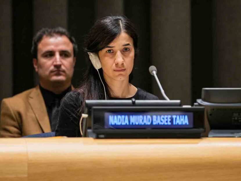 Nadia Murad, l'attivista yazida ex schiava dell'Isis che ha ricevuto il premio Nobel per la pace nel 2018