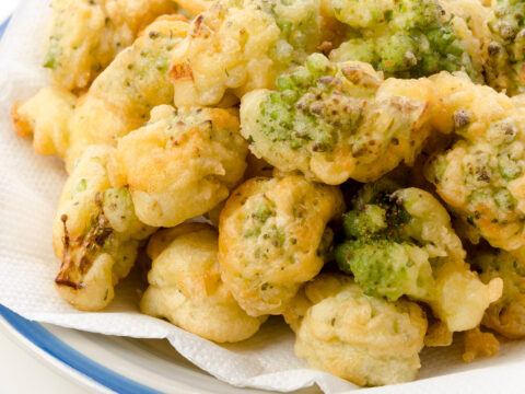 Verdure fritte in pastella senza uova
