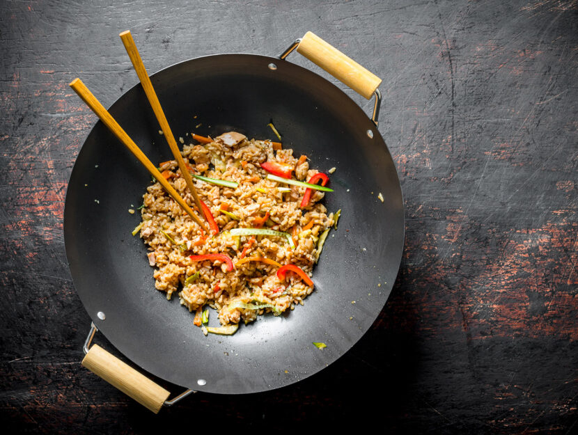 riso con il wok verdure