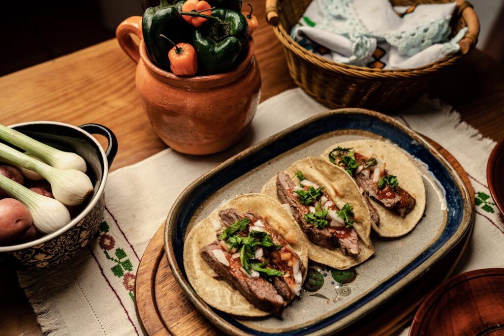 tacos con carne