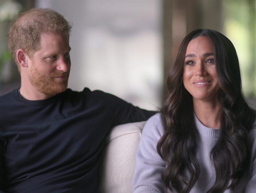 Meghan Markle e il principe Harry nella loro docuserie Netflix