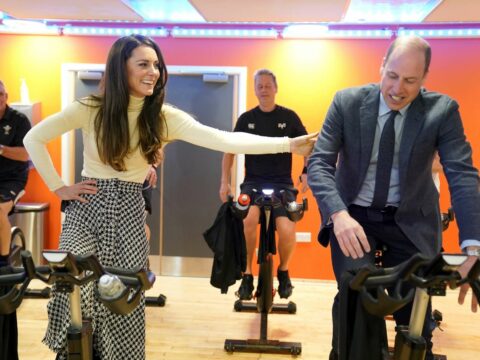 William e Kate versione spinning, sfida sulla cyclette