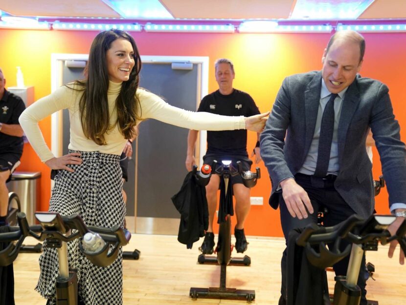 Il principe William e Kate Middleton all’Aberavon Leisure and Fitness Center