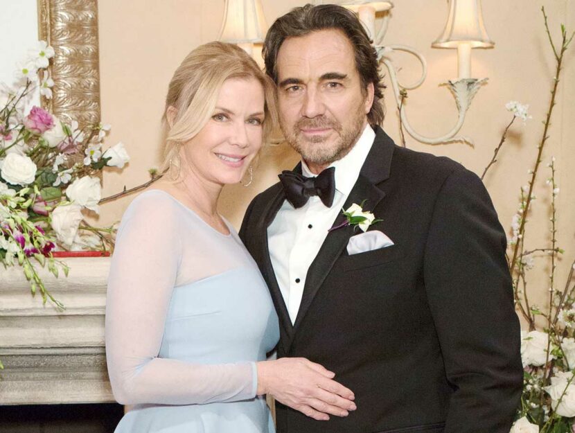 Katherine Kelly Lang, nei panni di Brooke, e Thorsten Kaye, alias Ridge, nella soap opera Beautiful