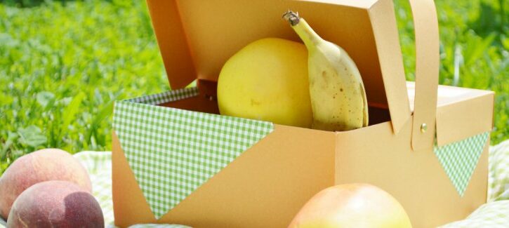 Come fare cestino da pic nic in cartoncino