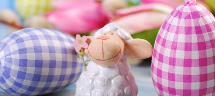 Segnaposto per Pasqua a forma di pecorella