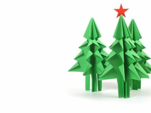Come fare un albero di Natale origami