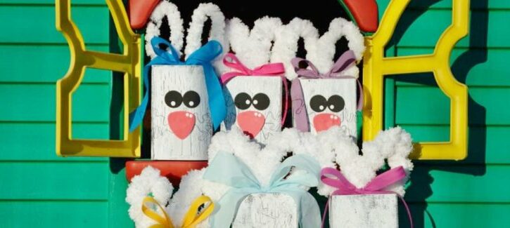 Come fare un coniglietto di Pasqua con un pezzetto di legno