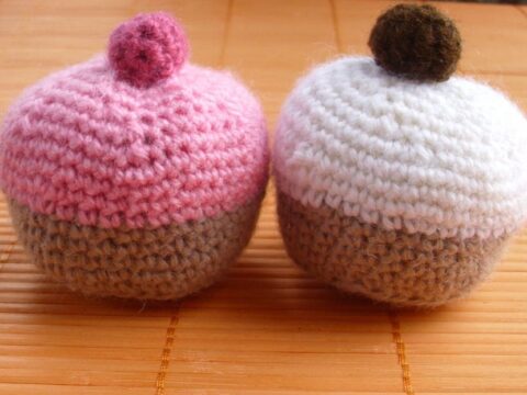 Cupcake all'uncinetto con la tecnica dell'amigurumi