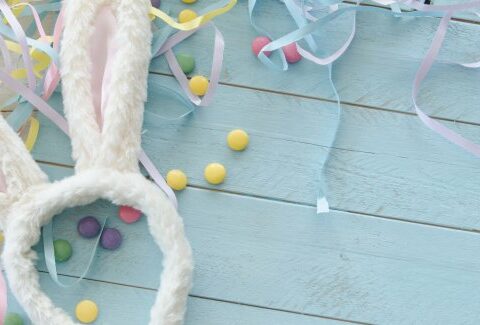 Il barattolo porta dolci con le orecchie da coniglietto di Pasqua