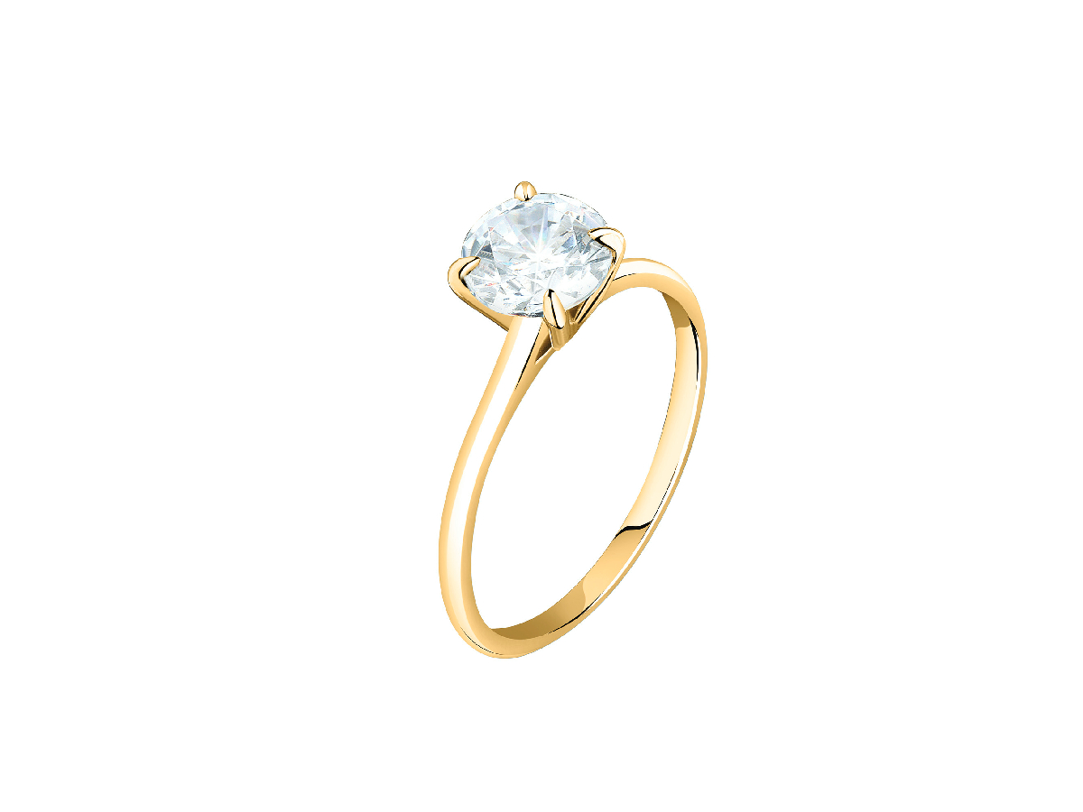 Anello Di Fidanzamento Con Alone 3Ct Simulato In Argento Placcato Oro Giallo 14K - Gloriajewels_03
