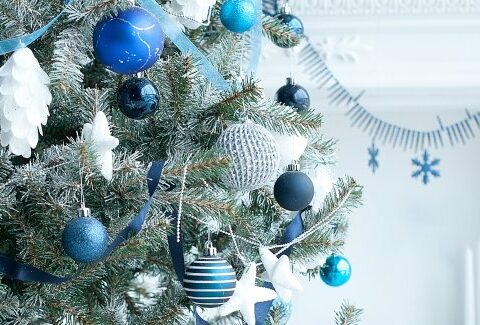 Natale: decorazioni blu per la casa