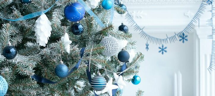 Natale: decorazioni blu per la casa