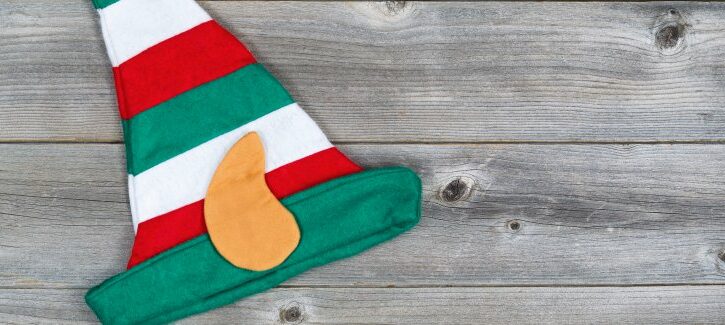 Per fare un cappello da elfo, basta un paio di leggins!