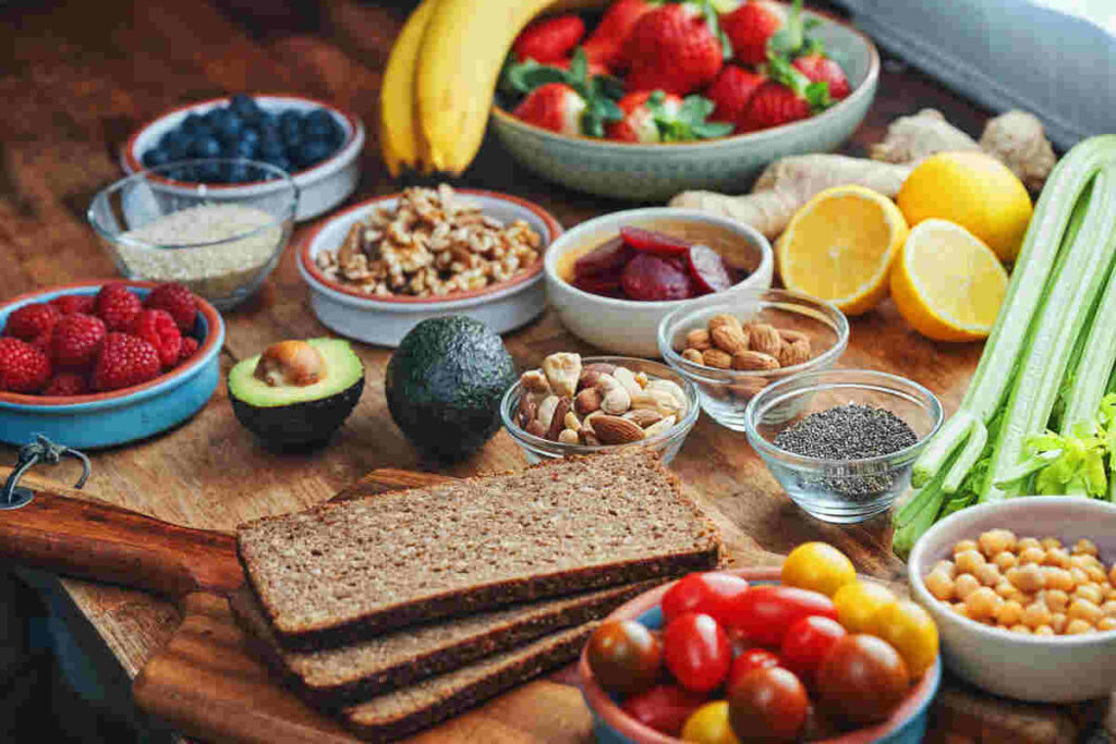 alimenti ricchi di potassio su tavola