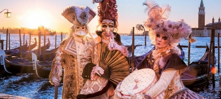 VENEZIANO - Costume Vestito Abito Travestimento Carnevale Bambina