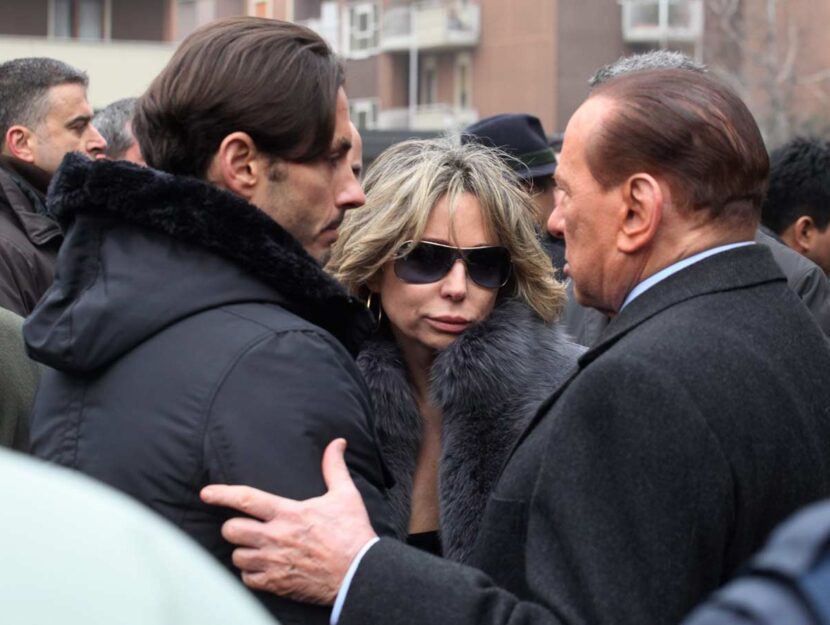 Silvio Berlusconi con i figli Marina e Piersilvio