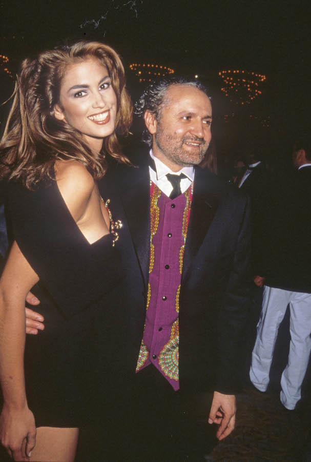 Cindy Crawford and Gianni Versace