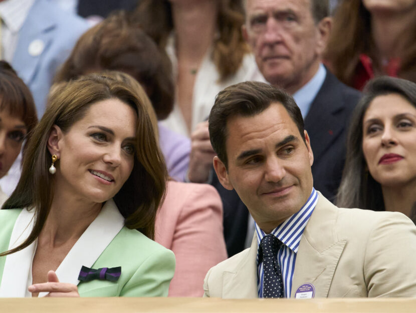 Kate Middleton a Wimbledon con Roger Federer