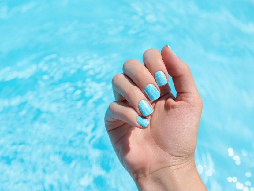 Sea glass manicure