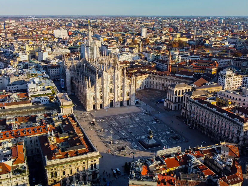 Milano duomo veduta aereo