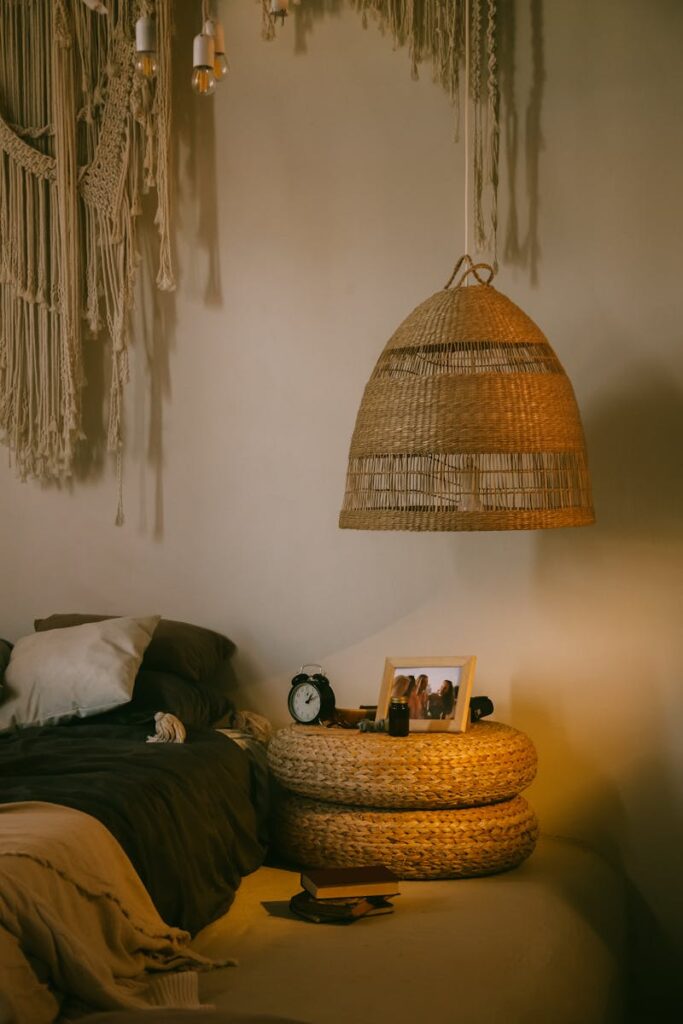 interni e dettagli dello stile boho chic