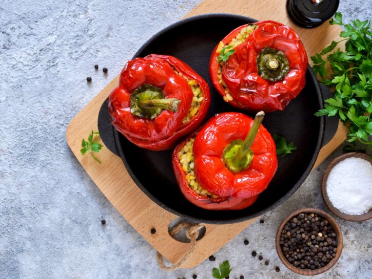 Come cucinare i peperoni ripieni di riso