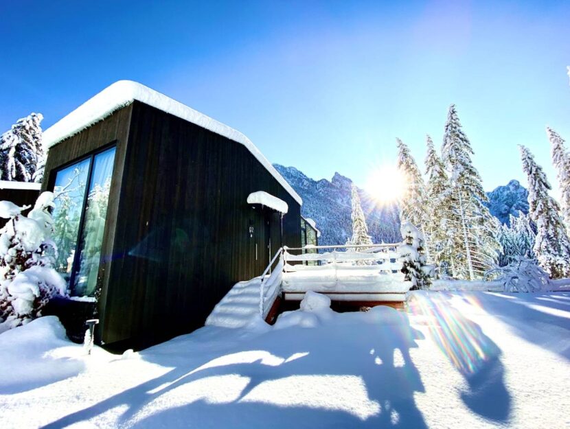 La magia degli chalet Skyviews Dobbiaco, in Val Pusteria.